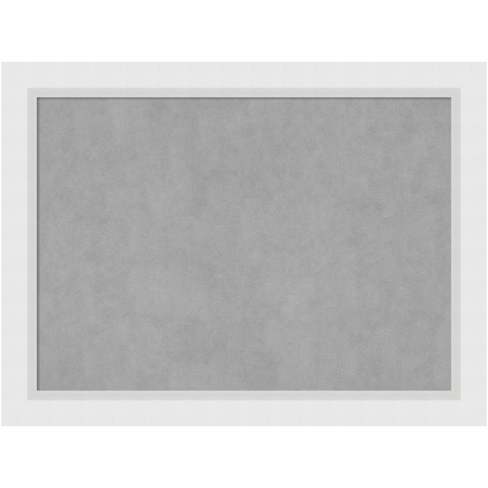 Amanti Art Magnetic Bulletin Board, 32in x 24in, Blanco White Wood Frame