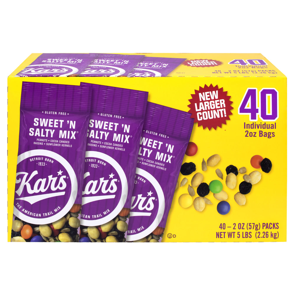 Kars Sweet N Salty Trail Mix, 2 Oz, Box Of 40 Packs