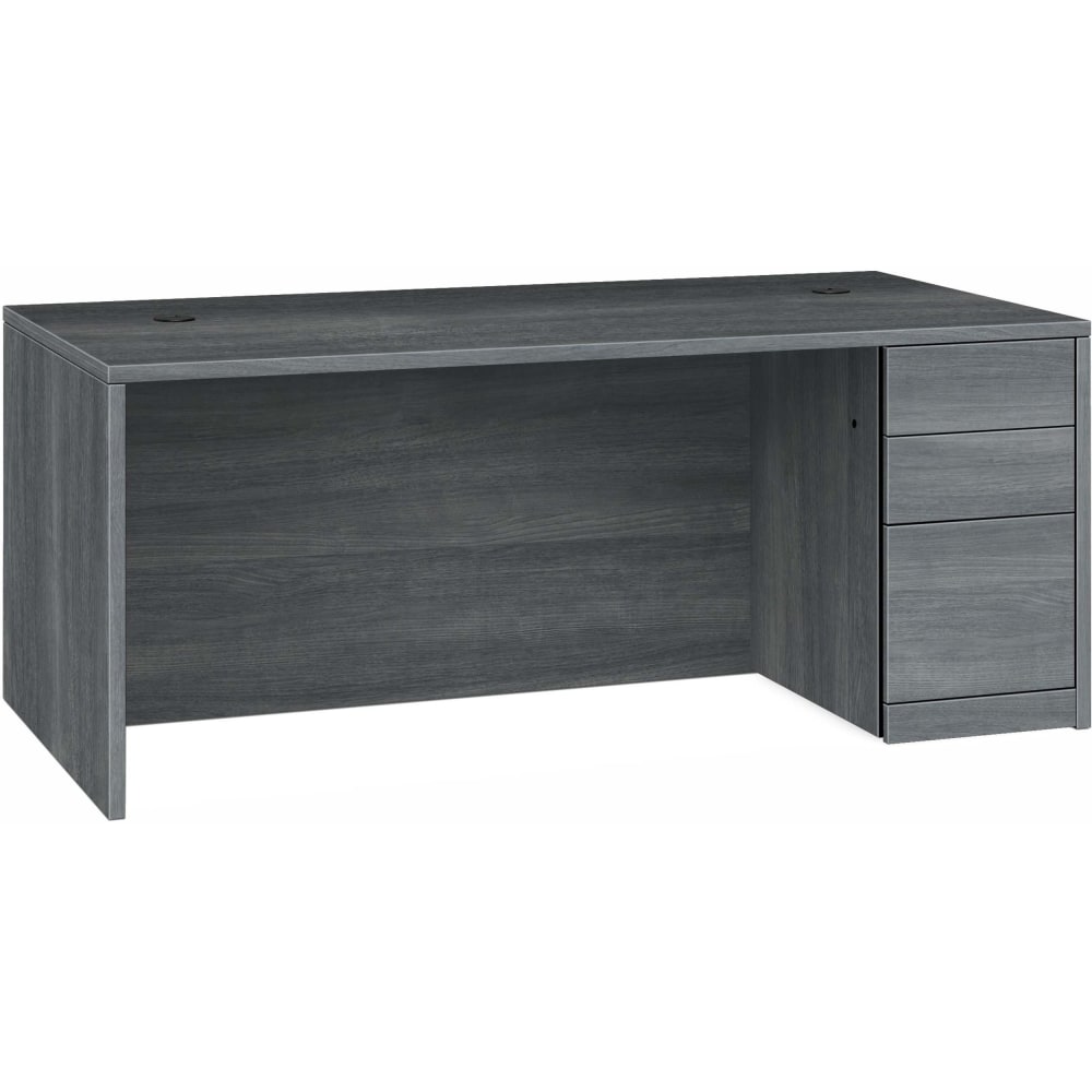 HON 10500 H105895R Pedestal Desk - 72in x 36in29.5in - 3 x Box, File Drawer(s)Right Side - Finish: Sterling Ash