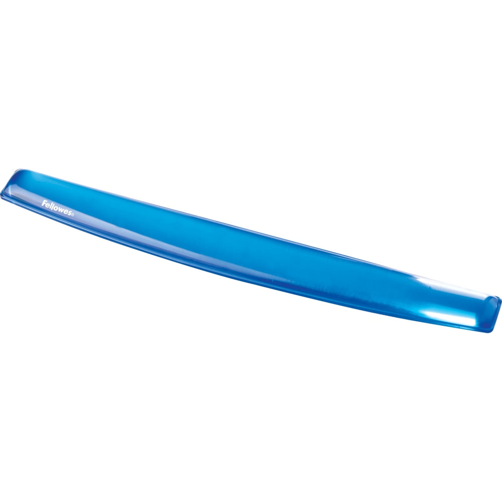 Fellowes Gel Crystals Wrist Rest, 1inH x 19.31inW x 2.31inD, Blue