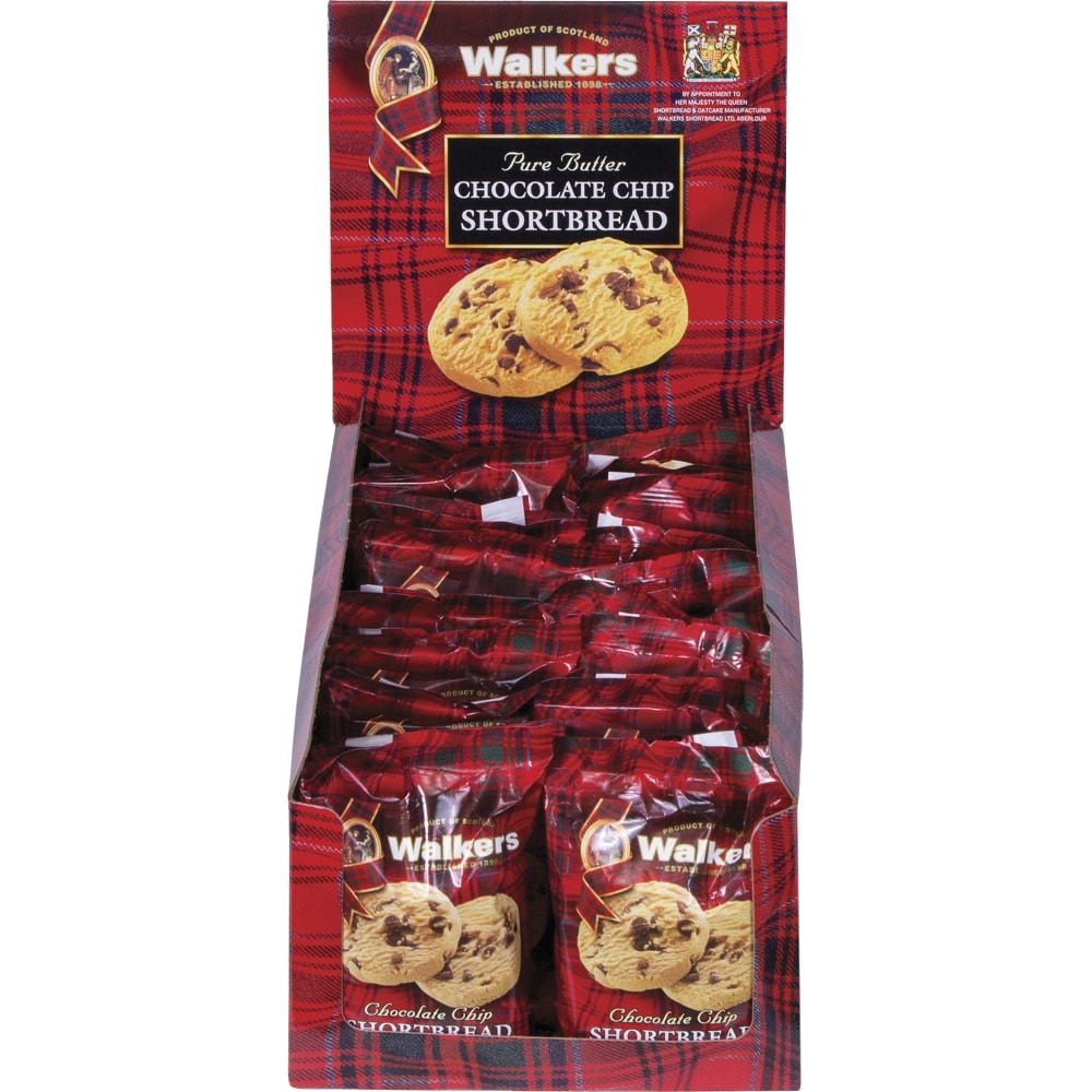 Walkers Cookies Chocolate Chip Shortbread Cookies, Box Of 20