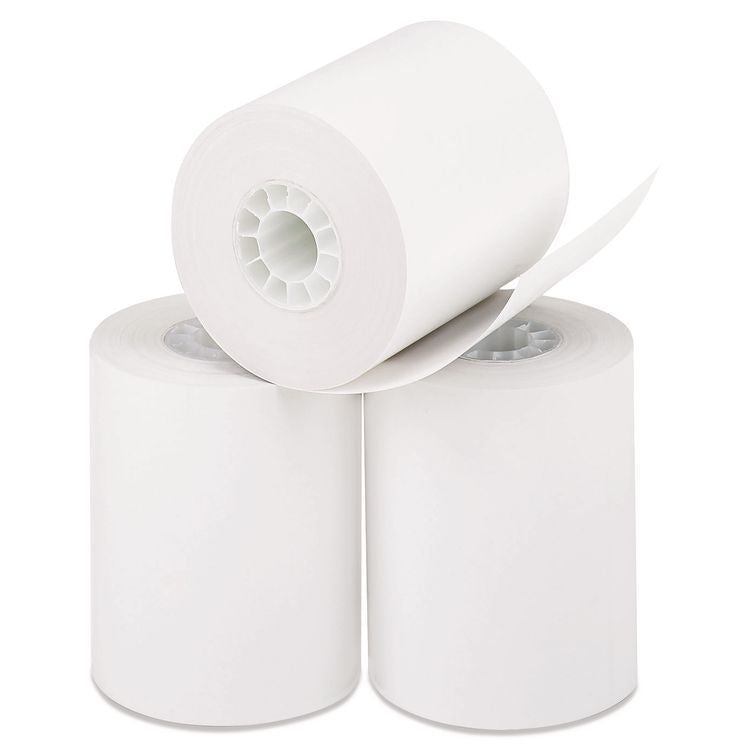 Direct Thermal Printing Paper Rolls, 0.45" Core, 2.25" X 85 Ft, White, 50/carton