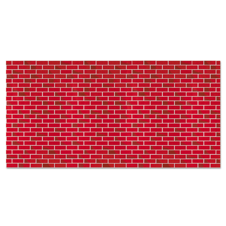Fadeless Designs Bulletin Board Paper, Brick, 50 ft x 48", Red/White