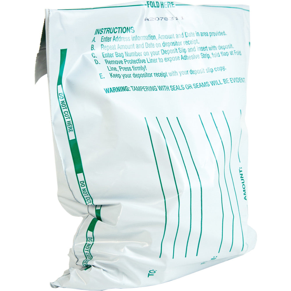 Quality Park Night Deposit Bags, 8 1/2in x 10 1/2in, White, Pack Of 100