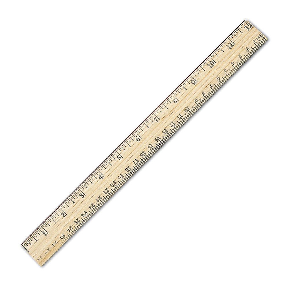 Westcott Metric Ruler With Metal Edge, 12in