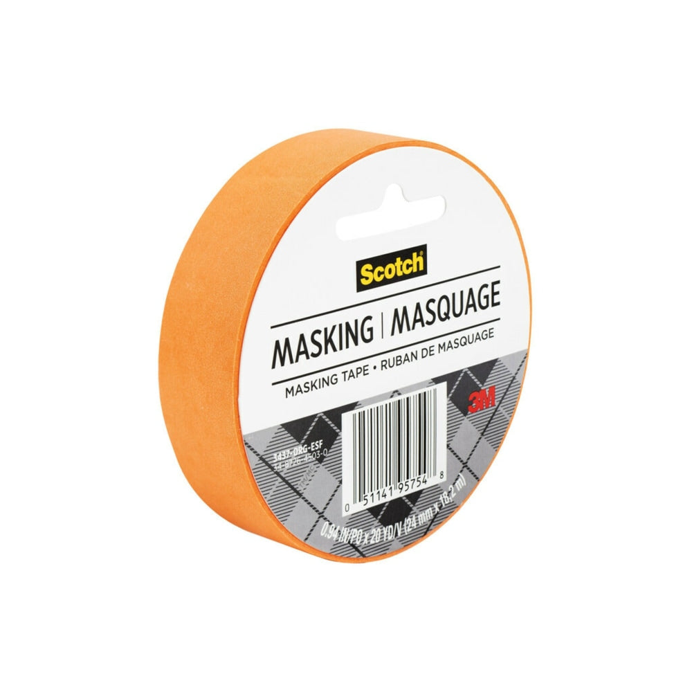 Scotch Decorative Masking Tape, 1in x 20 Yd., Orange