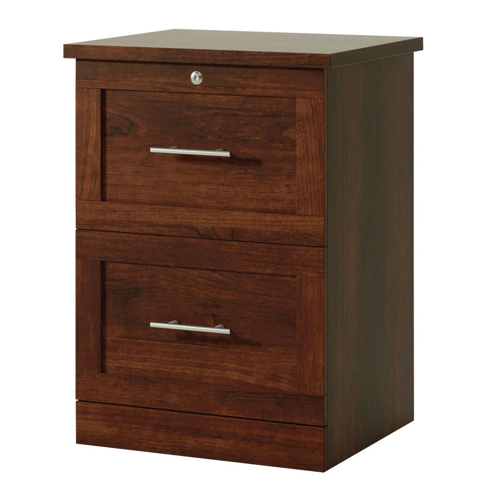 Realspace 17inD Vertical 2-Drawer File Cabinet, Mulled Cherry