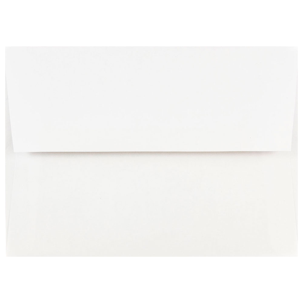 JAM Paper Booklet Invitation Envelopes, A7, Gummed Seal, White, Pack Of 50 Envelopes