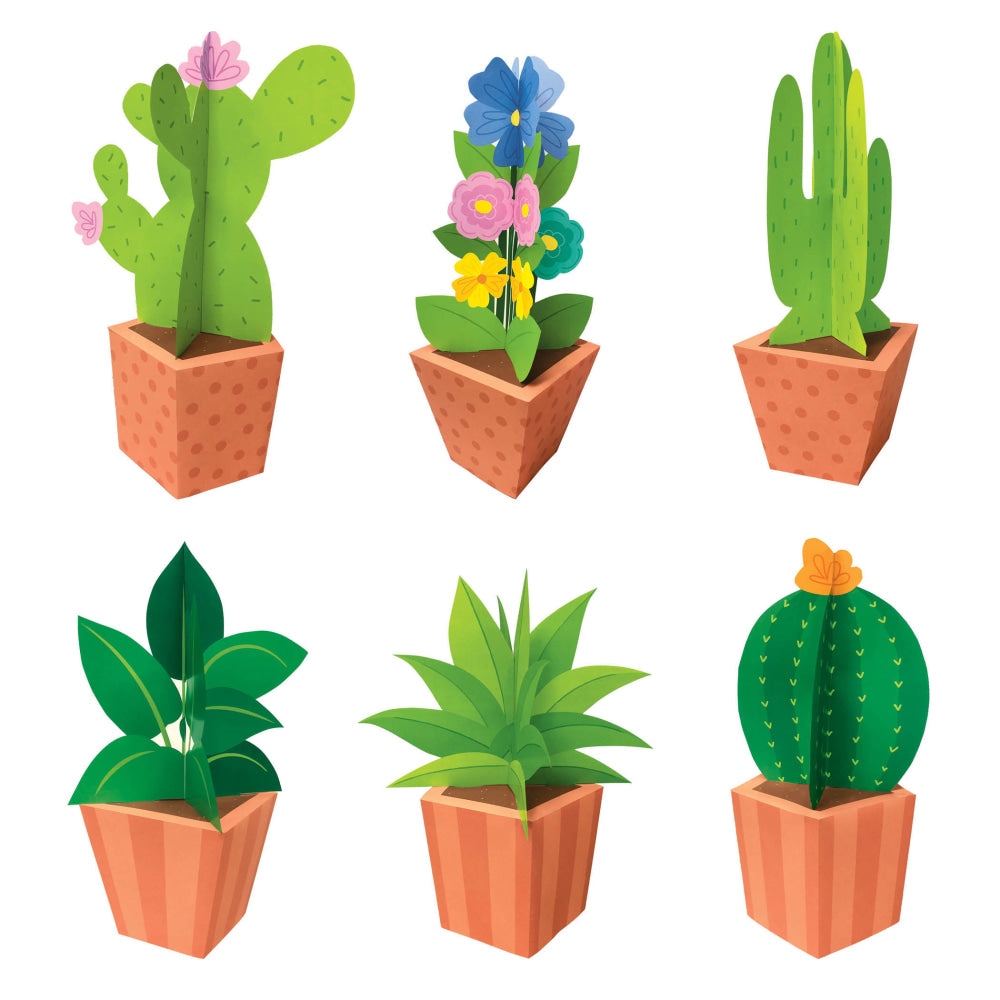Creative Teaching Press Positively Plants 3-D POP Potted Plants 18-Piece Bulletin Board Set