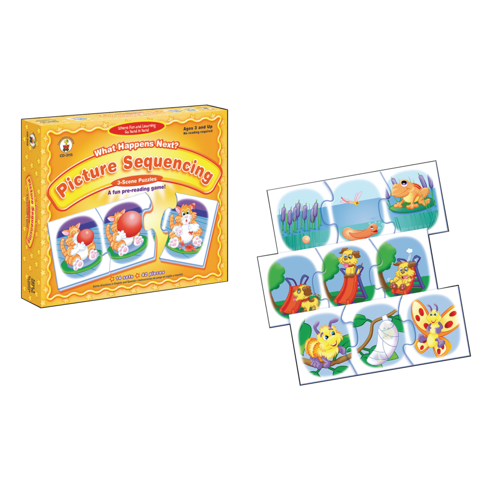 Carson-Dellosa What Happens Next? Puzzles Picture Sequencing Game, Ages 3 And Up