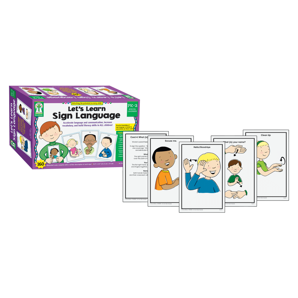 Key Education Lets Learn Sign Language Cards, Grades Pre-K - 2