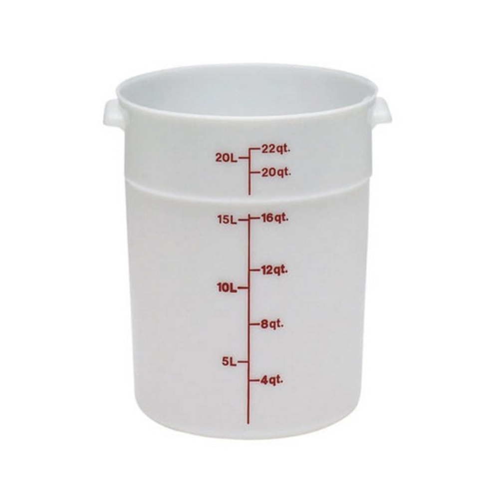 Cambro Food Storage Container, 22 Qt, White