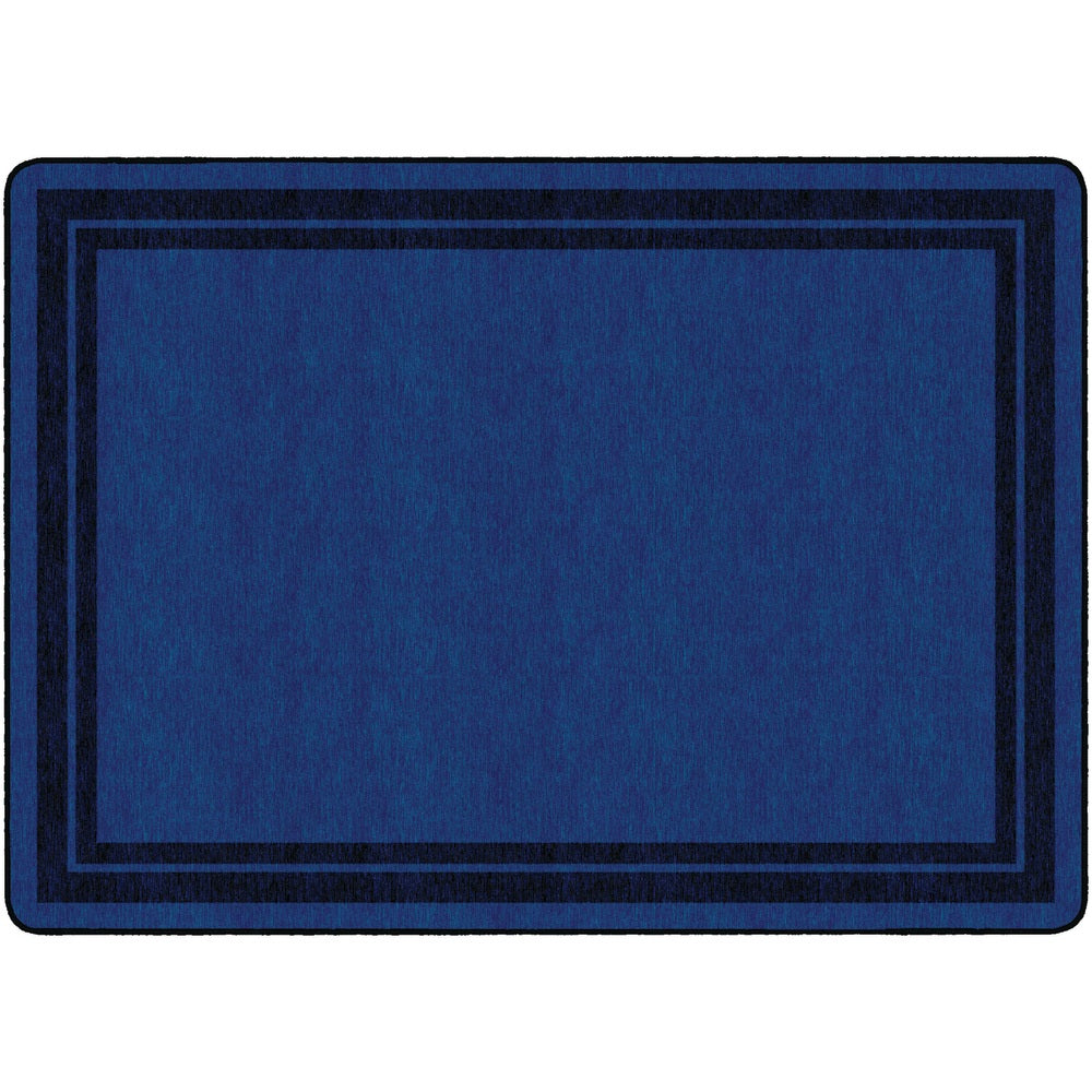 Flagship Carpets Double-Border Rectangular Rug, 72in x 100in, Dark Blue