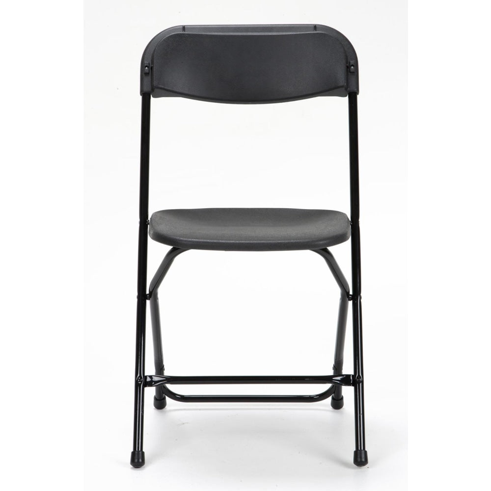 Cosco Classic Collection Resin Folding Chair, Black, Pack Of 8