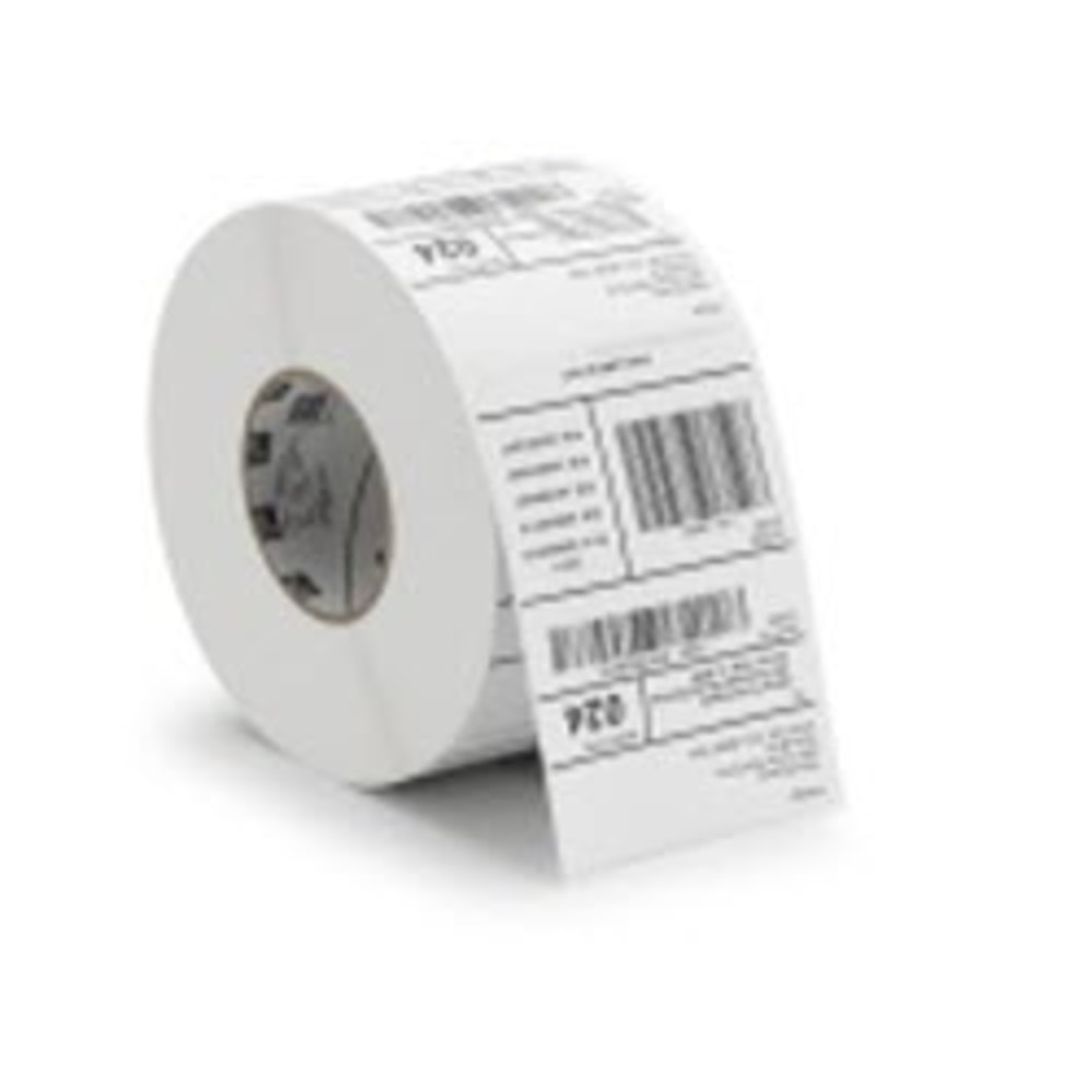 Zebra Direct Thermal Transfer Label Paper Rolls, 10000290, Rectangle, 4in x 6in, White, 1,000 Labels Per Roll, Pack Of 4 Rolls