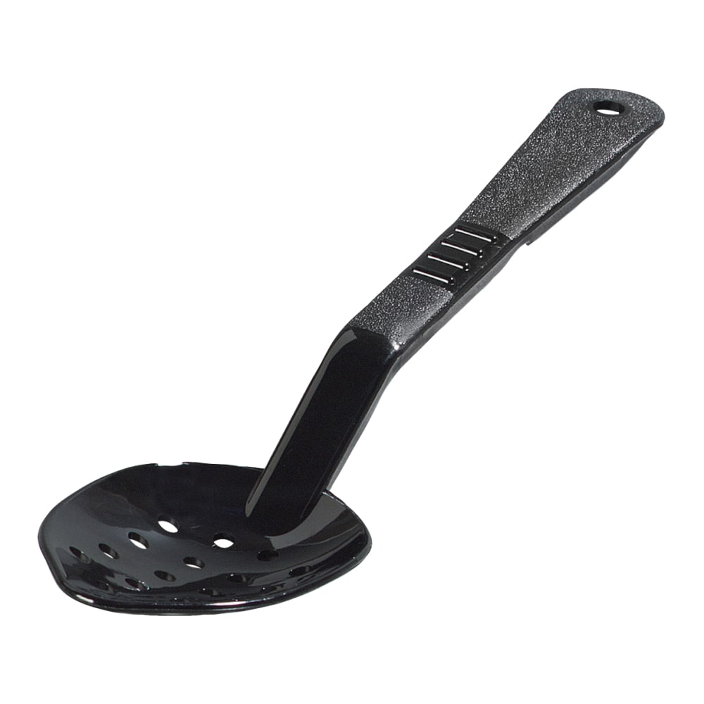 Carlisle Perforated High-Heat Serving Spoons, 11inL, Black, Pack Of 12
