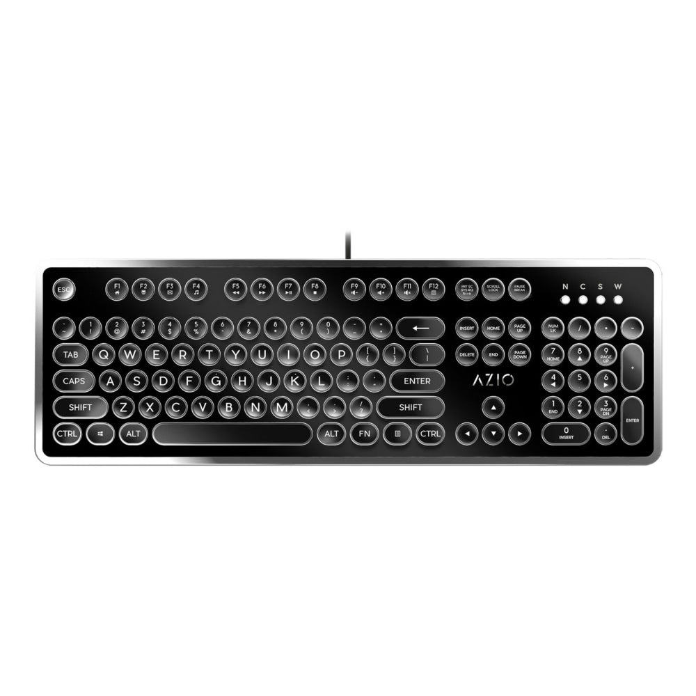 Azio MK Retro USB Keyboard, Black, MK-RETRO-01-US