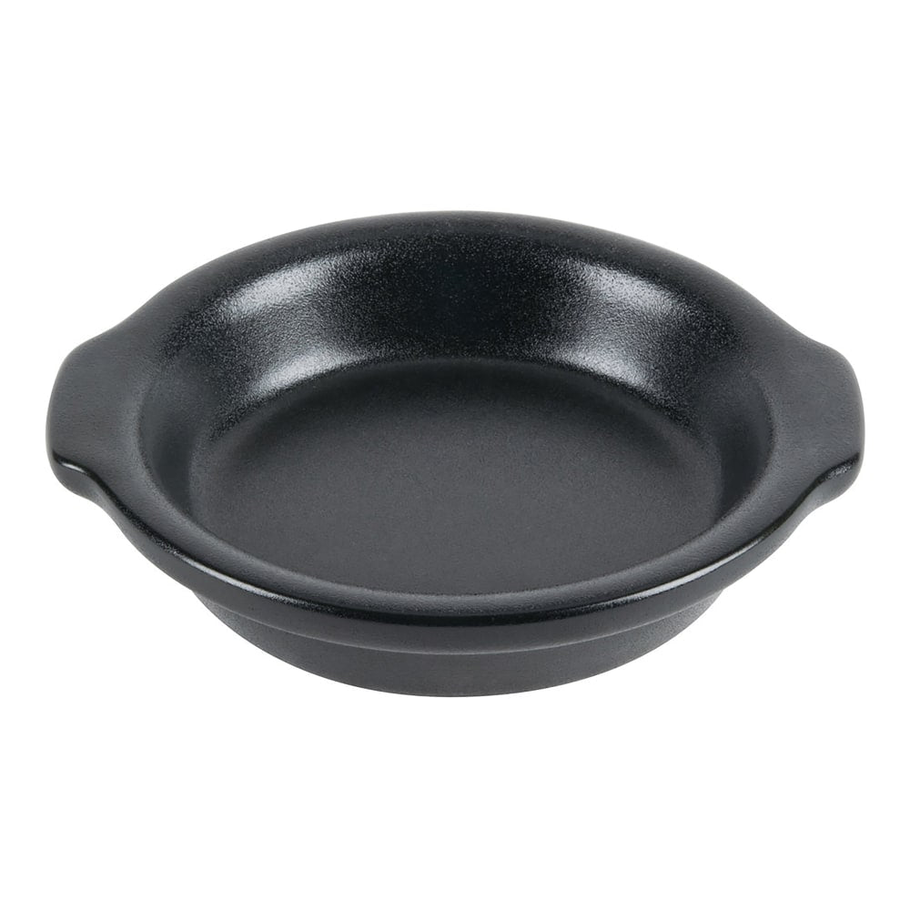 Foundry Ceramic Round Au Gratin Dishes, 7 Oz, Black, Pack Of 24 Dishes