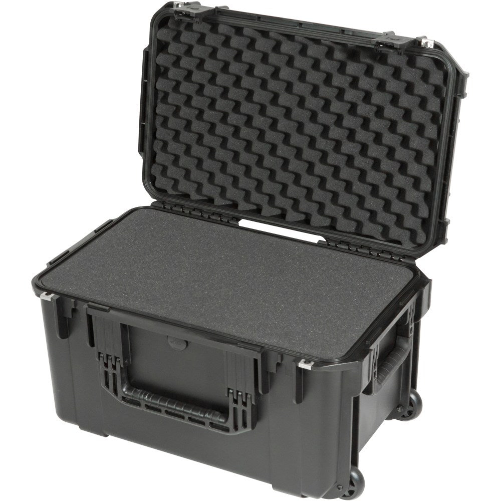 SKB Cases iSeries Protective Case With Cubed Foam And Cushion-Grip Handle And Wheels, 22inH x 13inW x 11-7/8inD, Black