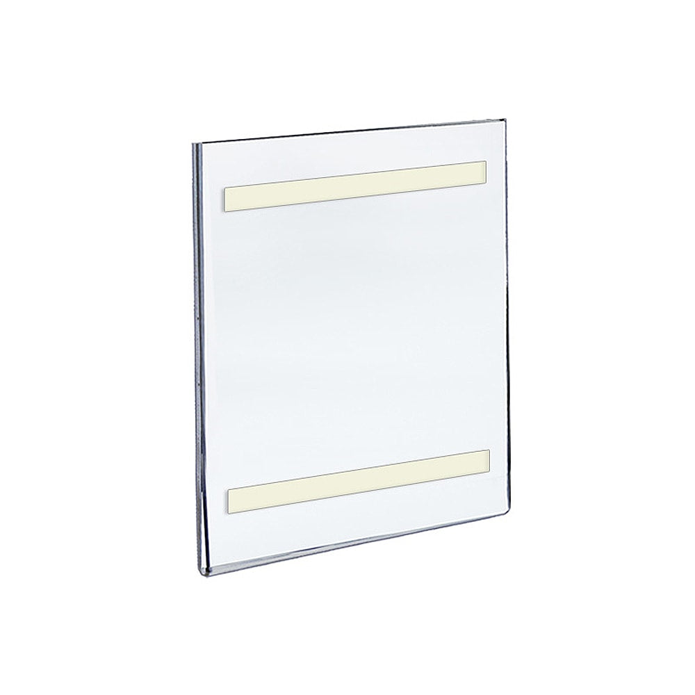 Azar Displays Acrylic Sign Holders With Adhesive Tape, 11in x 7in, Clear, Pack Of 10
