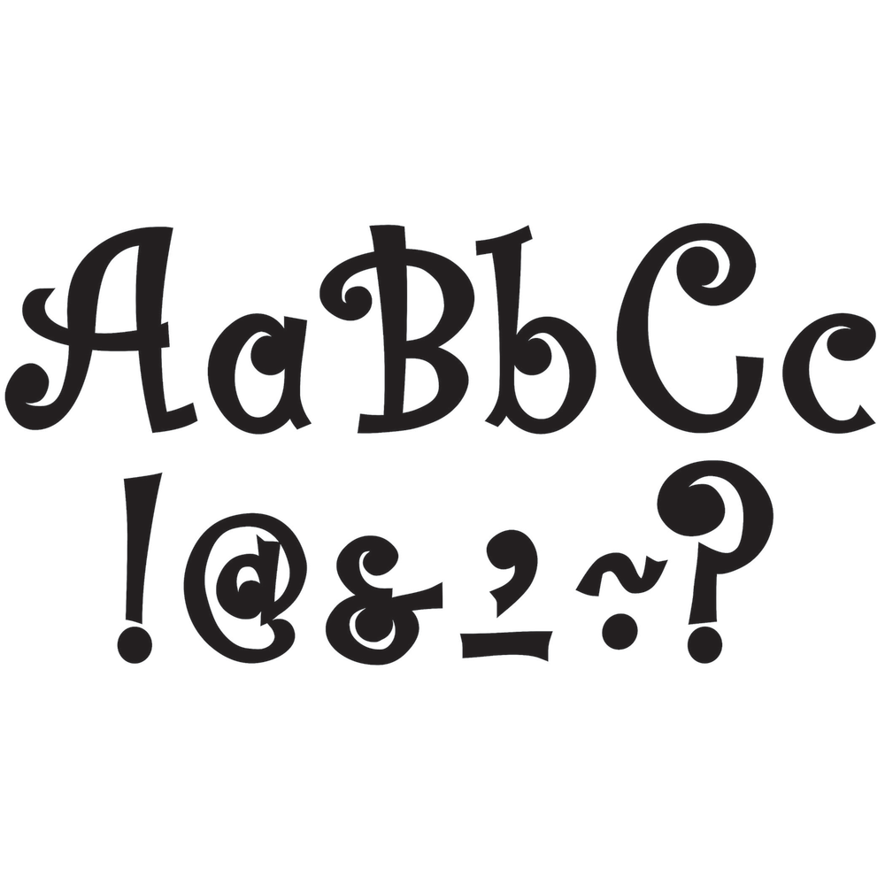 Teacher Created Resources Bling Letters With Jewels, 7in, Black, Pack Of 202