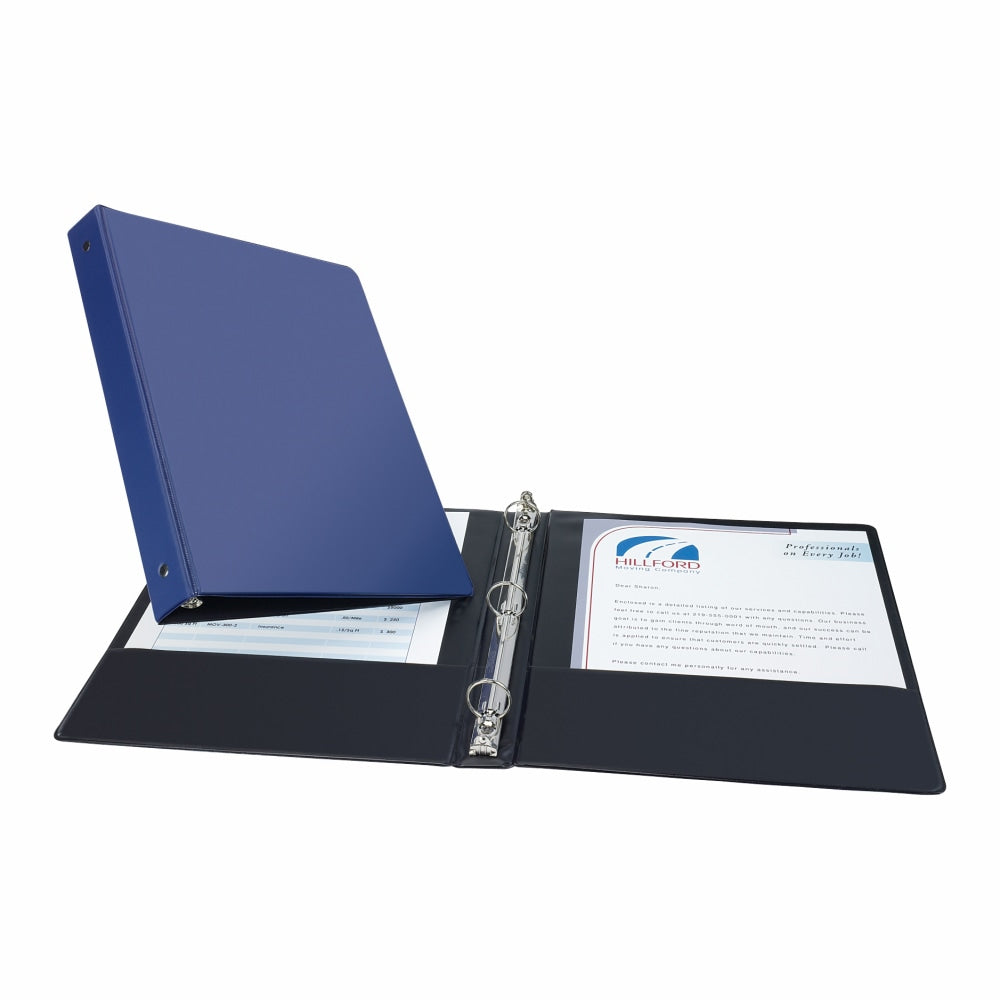 Avery Economy 3-Ring Binder, 1in Round Rings, 54% Recycled, Blue