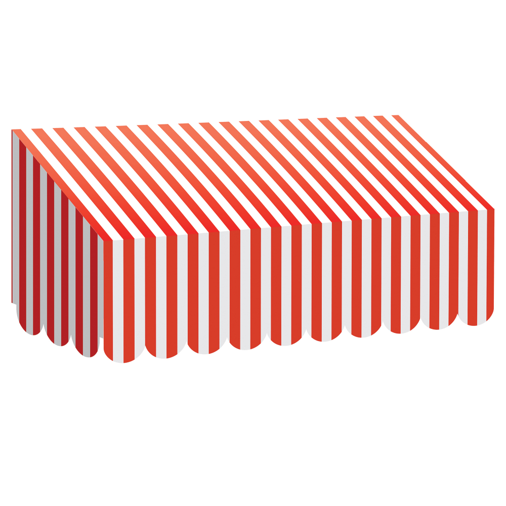 Teacher Created Resources Classroom Awning, 12 1/2inH x 24inW x 8inD, Red/White Stripes