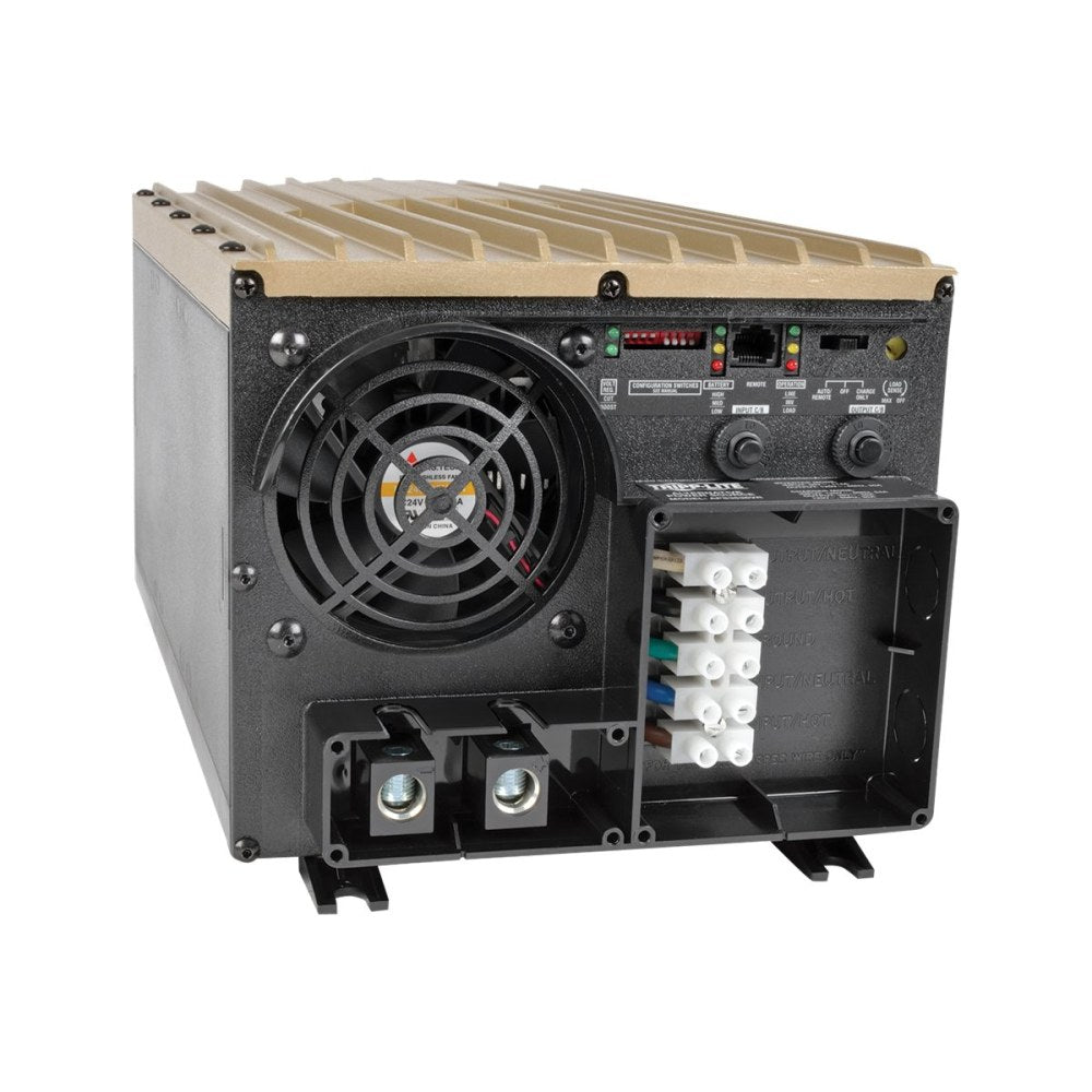 Tripp Lite 3600W APS 36VDC 120V Inverter / Charger w/ Auto Transfer Switching Line-Interactive AVR - DC to AC power inverter + battery charger - 36 V - 3.6 kW - output connectors: 2 - Canada, United States - black