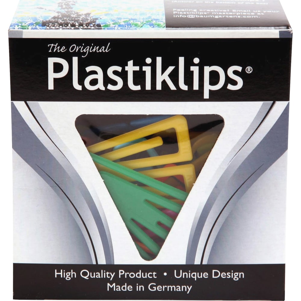 Baumgartens Plastic Paper Clips, Box Of 50, Extra Large, Assorted Colors