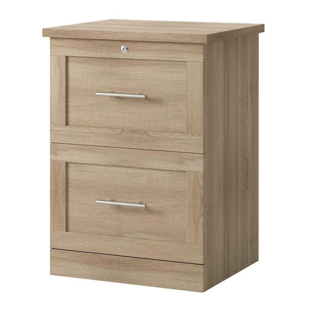 Realspace 17inD Vertical 2-Drawer File Cabinet, Spring Oak