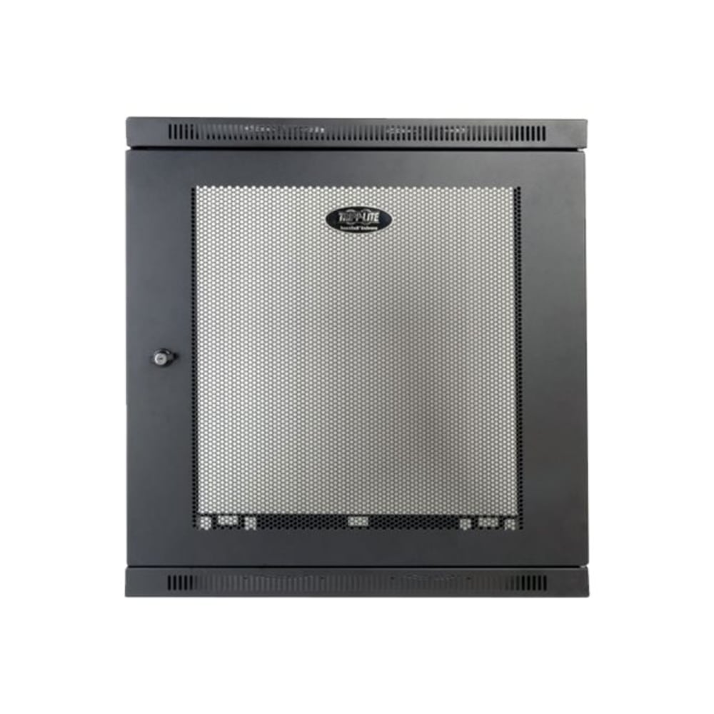 Tripp Lite 12U Wall Mount Rack Enclosure Server Cabinet Wallmount 13in Depth - Rack cabinet - wall mountable - black - 12U - 19in