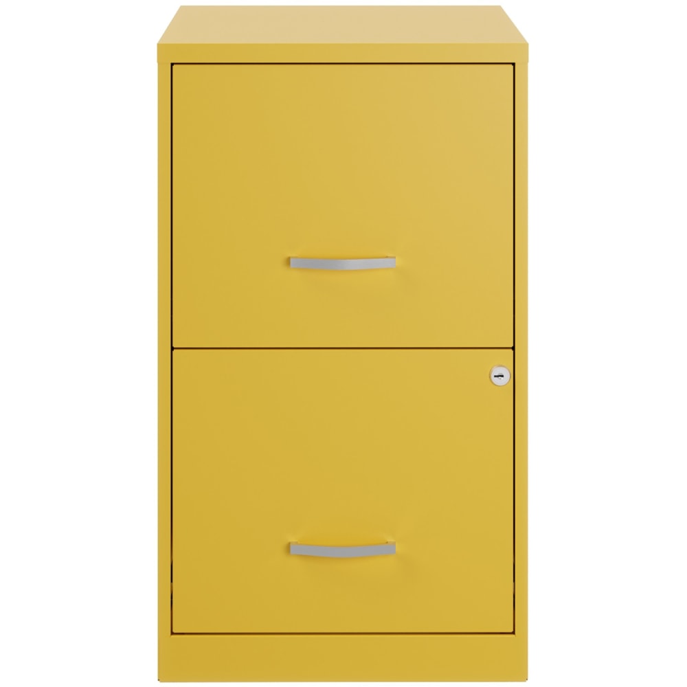 Realspace SOHO Smart 18inD Vertical 2-Drawer File Cabinet, Gold