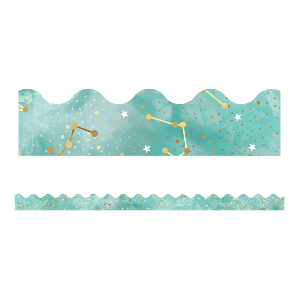 Carson-Dellosa Galaxy Scalloped Bulletin Board Borders, 3ft x 2-1/4in, Constellations, Pack Of 13 Strips