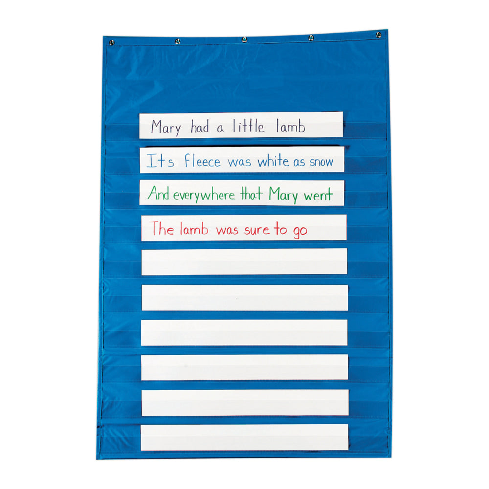 Pacon Standard Pocket Chart, 34in x 50in, Blue