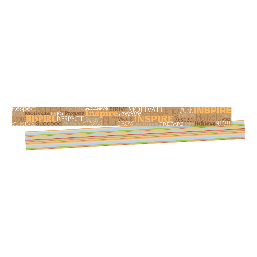 Barker Creek Double-Sided Border Strips, 3in x 35in, Word Wall Inspire, Set Of 24