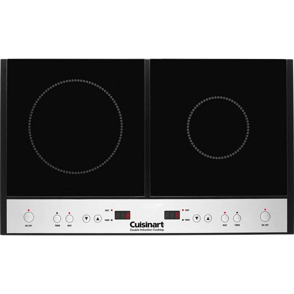 Cuisinart Double Induction Cooktop With 2 Burners, Black/Chrome