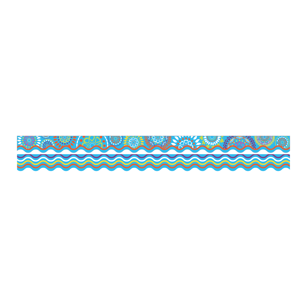 Barker Creek Scalloped-Edge Double-Sided Borders, 2 1/4in x 36in, Moroccan, Pack Of 13