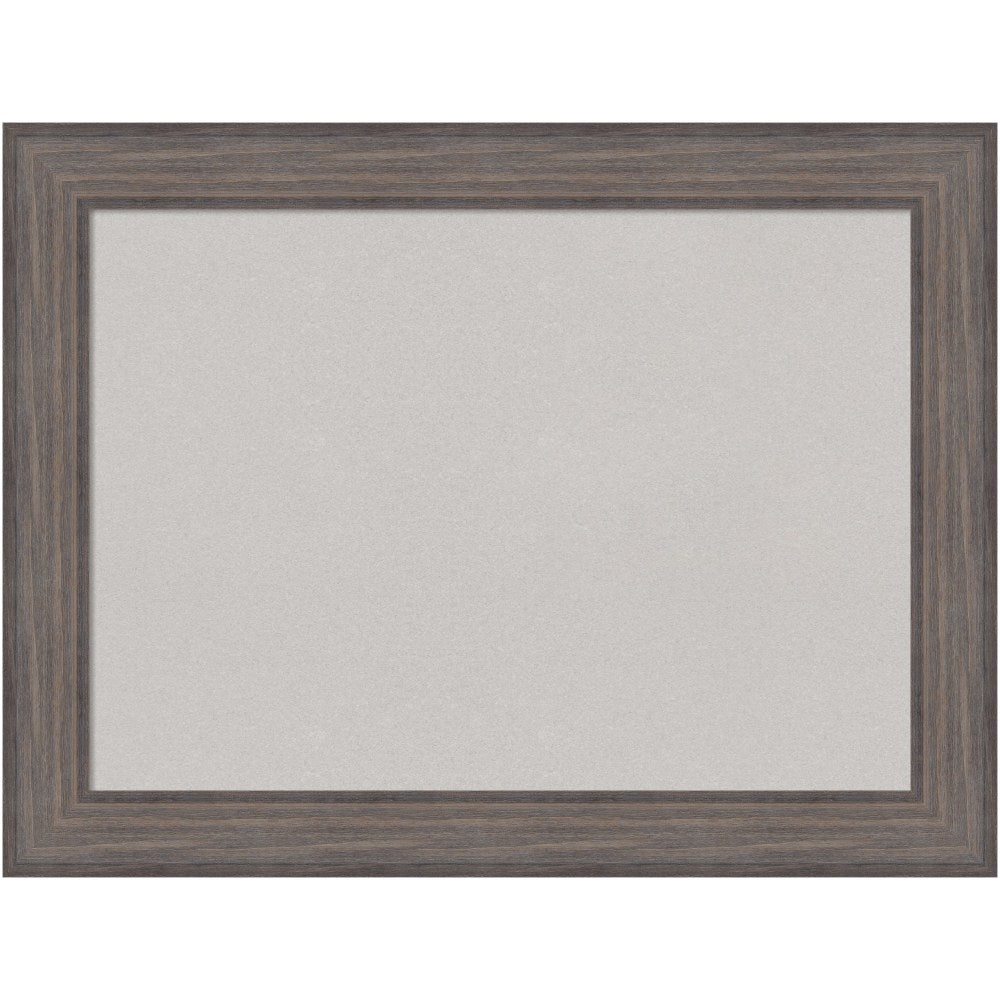 Amanti Art Cork Bulletin Board, 33in x 25in, Gray, Country Barnwood Wood Frame