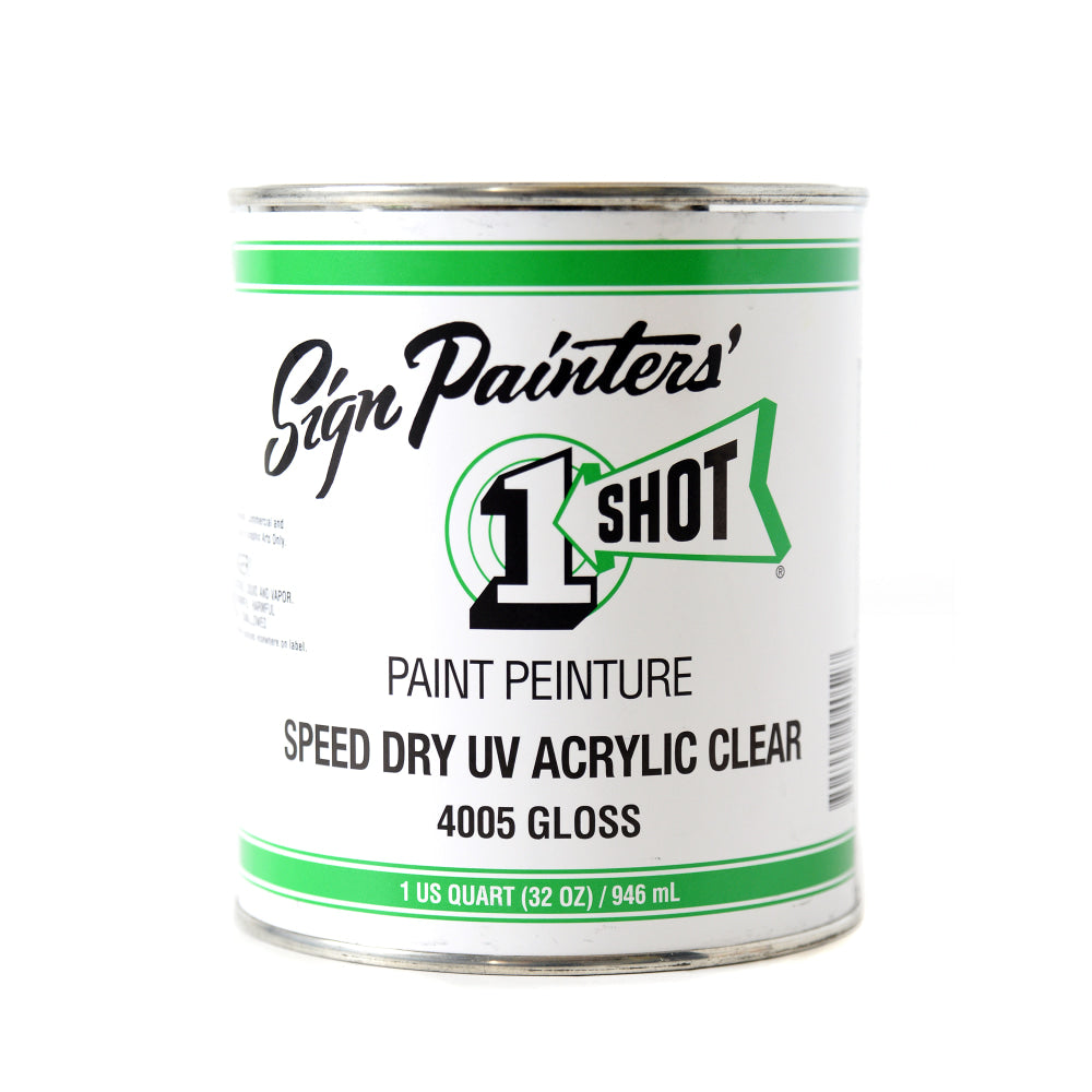 1-Shot Speed Dry UV Acrylic, 32 Oz, Clear