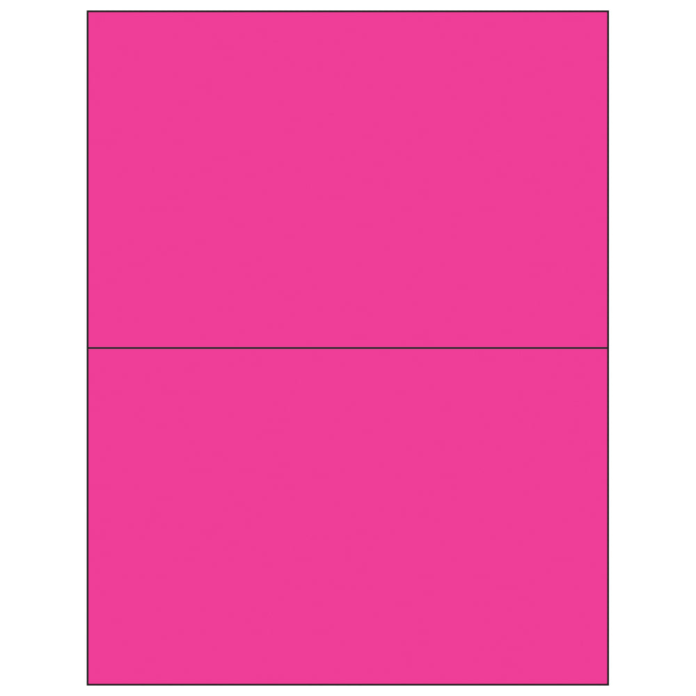 Tape Logic Permanent Labels, LL184PK, Rectangle, 8 1/2in x 5 1/2in, Fluorescent Pink, Case Of 200