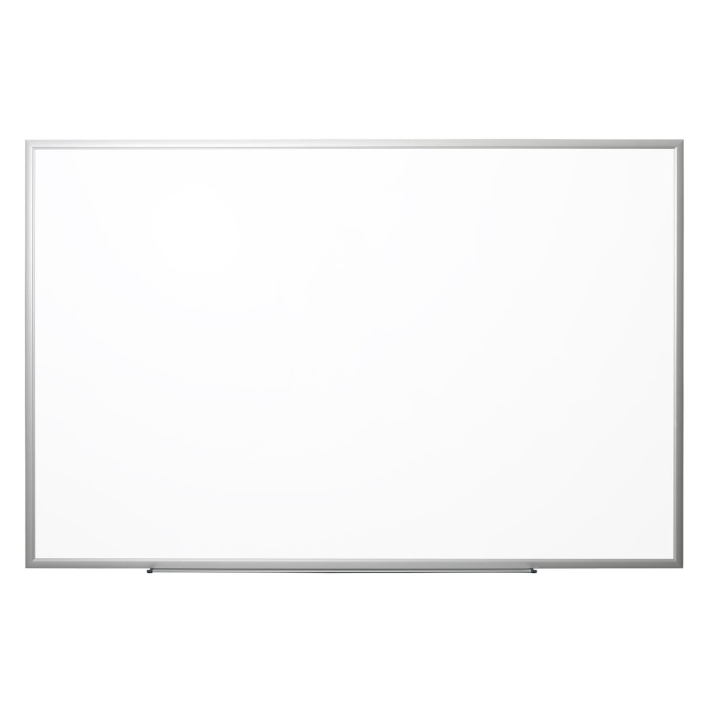 Realspace Magnetic Dry-Erase Whiteboard, 48in x 72in, Aluminum Frame With Silver Finish