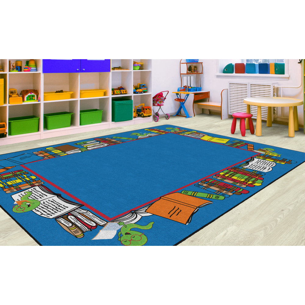 Flagship Carpets Bookworm Border, Rectangle, 10ft 9in x 13ft 2in, Multicolor
