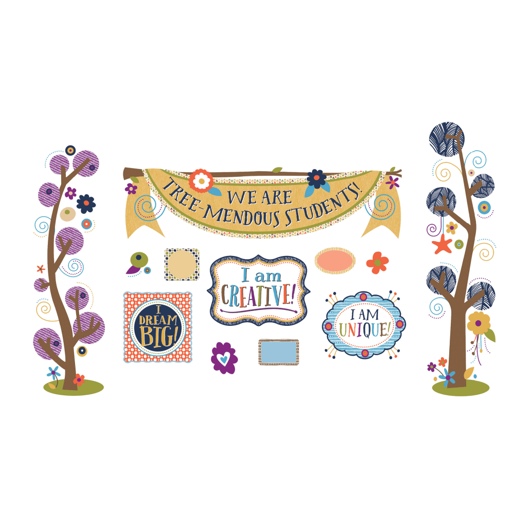 Carson-Dellosa You-Nique Tree-Mendous Students Mini Bulletin Board Set, Multicolor, Grades K-5