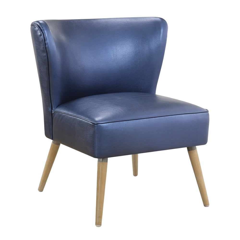 Ave Six Amity Side Chair, Sizzle Azure/Light Brown/Gold