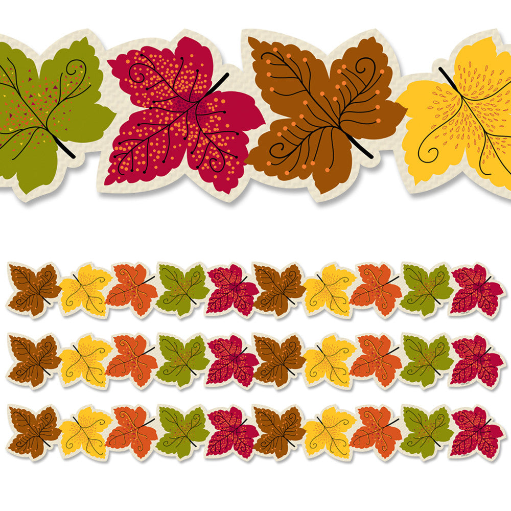 Creative Teaching Press EZ Borders, Maple Leaves, 48' Per Pack, Set Of 3 Packs