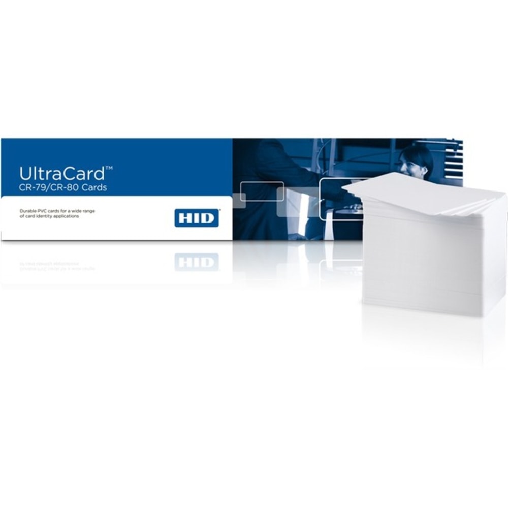 Fargo UltraCard - Mylar-backed polyvinyl chloride (PVC) - adhesive - 10 mil - CR-80 Card (3.37 in x 2.13 in) 500 card(s) cards - for FARGO Persona C30 Single-Side
