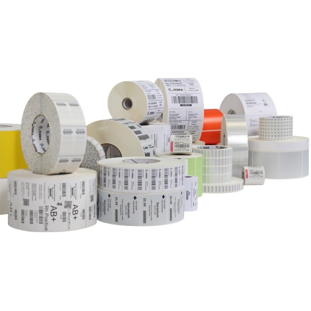 Zebra Trans Tag 1070 Paper Tagstock - 7.38in Length x 3.25in Width - Rectangular - 4 Roll - Paper - White