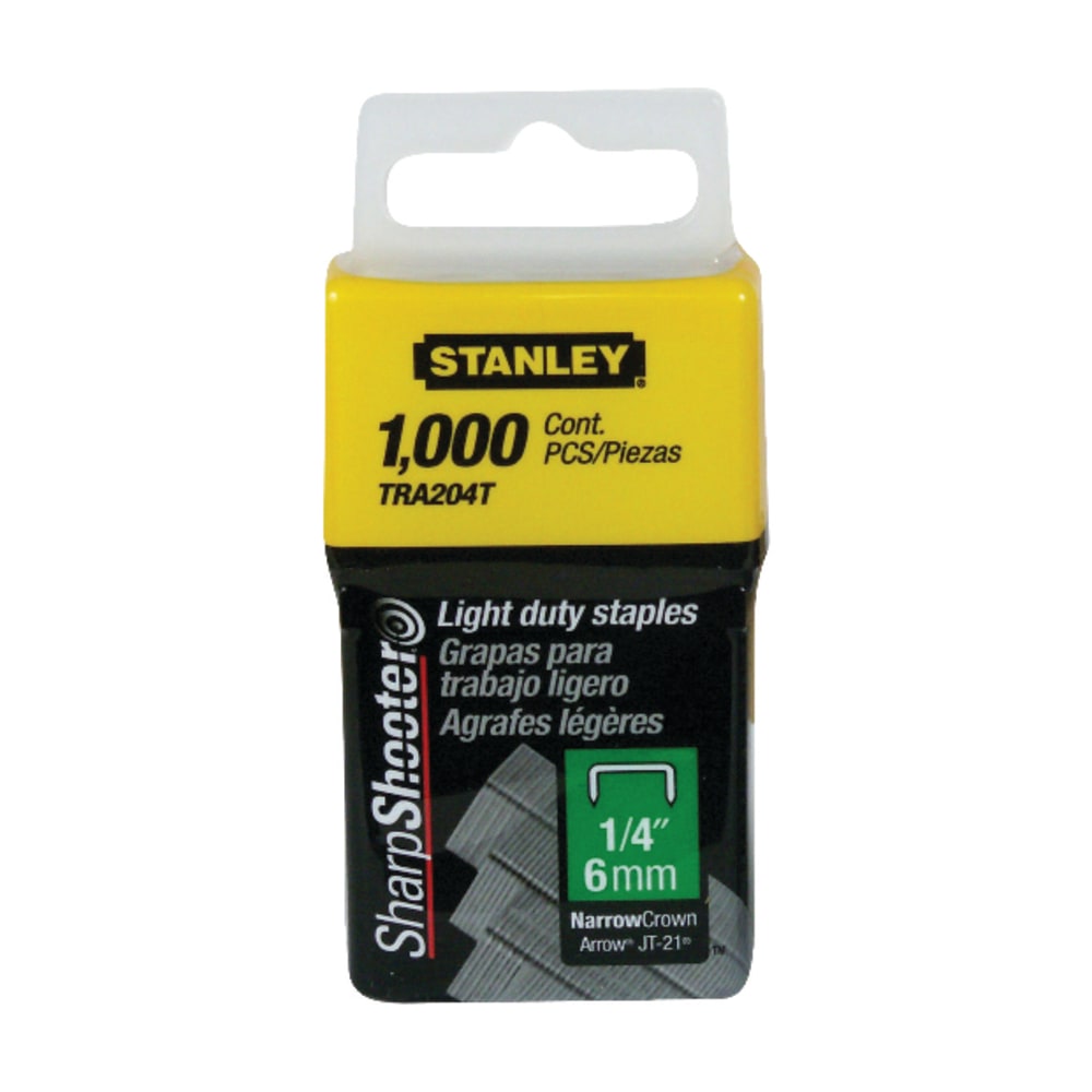 Bostitch 1/4in Light-Duty Staples, Box Of 1,000