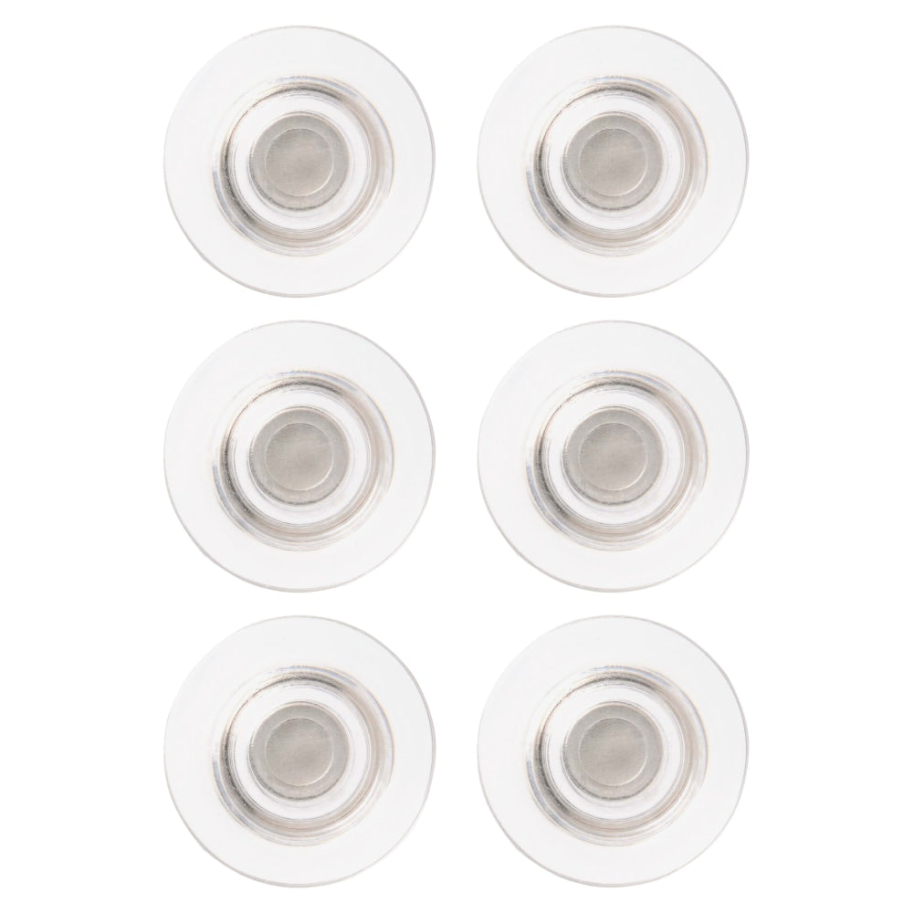 Quartet Glass Magnets - Large - 6 / Pack - Clear