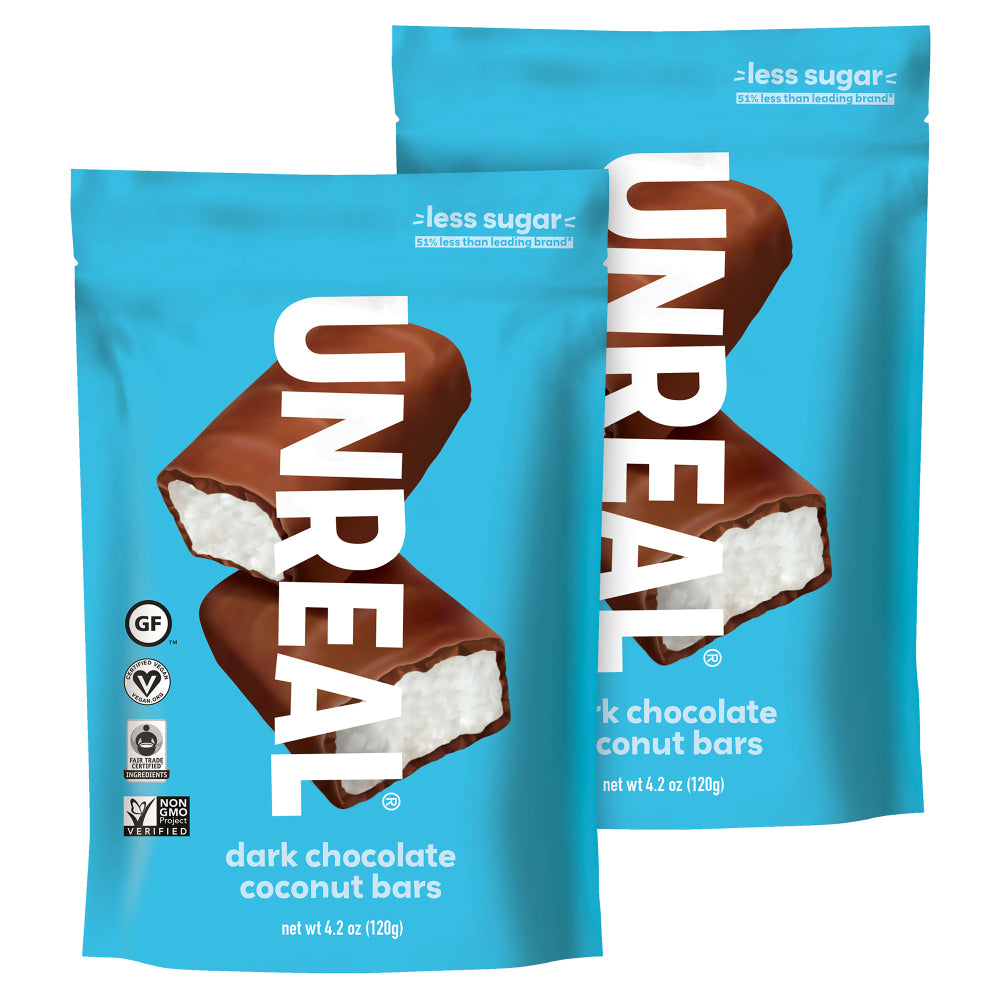 Unreal Dark Chocolate Coconut Bars, 4.2 Oz, Case Of 2 Packs